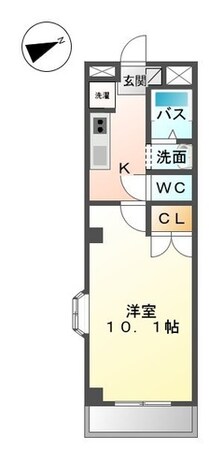 近鉄四日市駅 徒歩5分 5階の物件間取画像